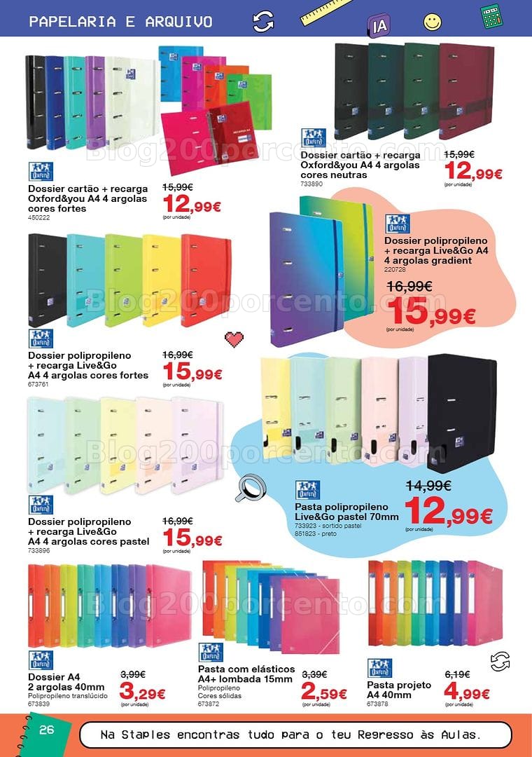 Antevisão Folheto STAPLES Regresso às Aulas Promoções de 17 agosto a 30 setembro
